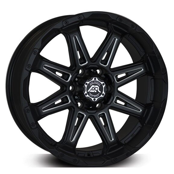 AXR M8 Satin Black With Milled Spoke