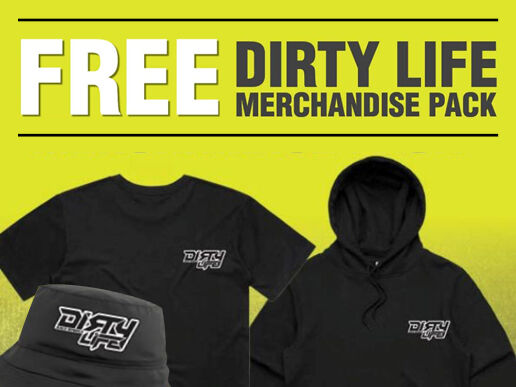 Free Dirty Life Merchandise Pack