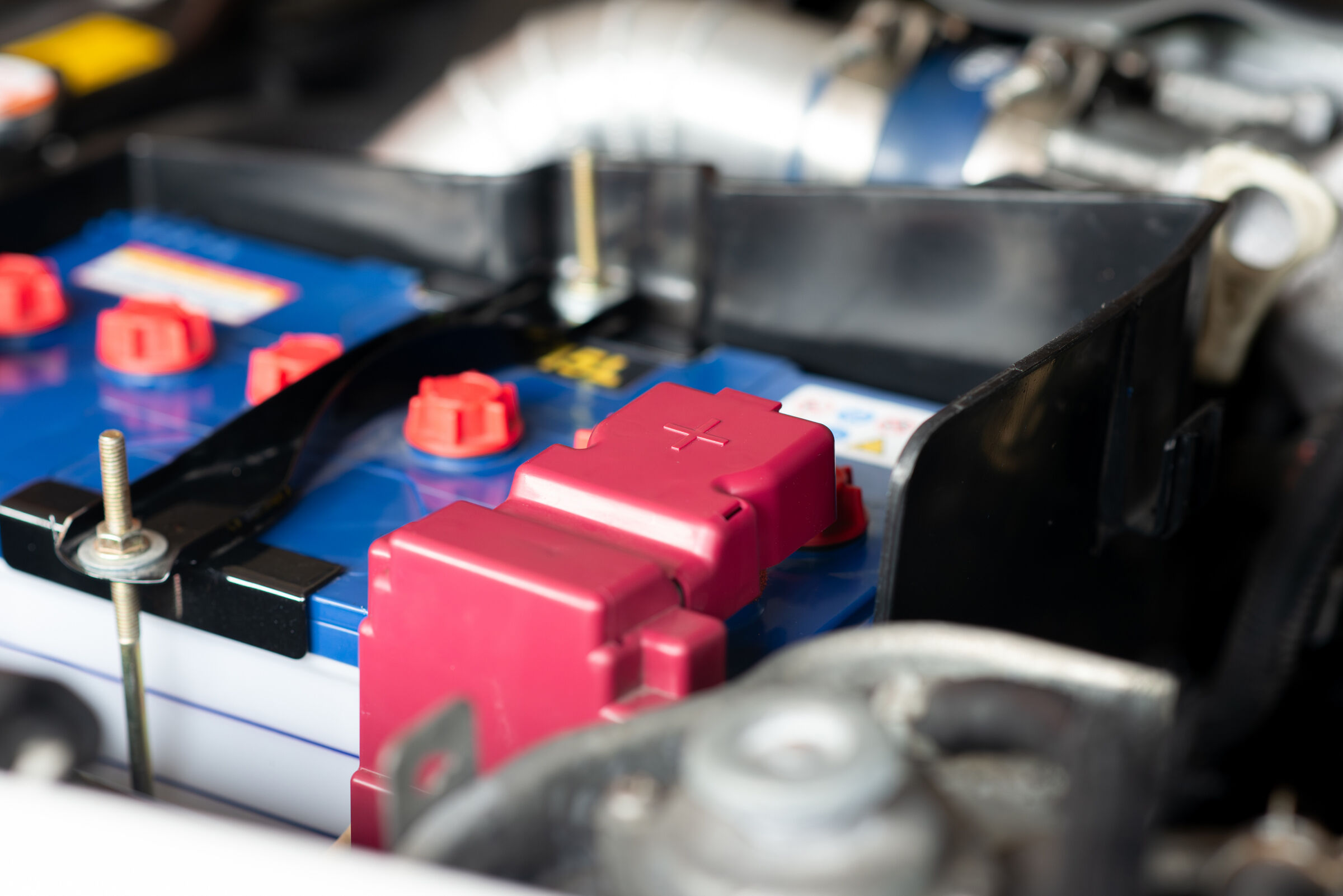 Installed Car Battery