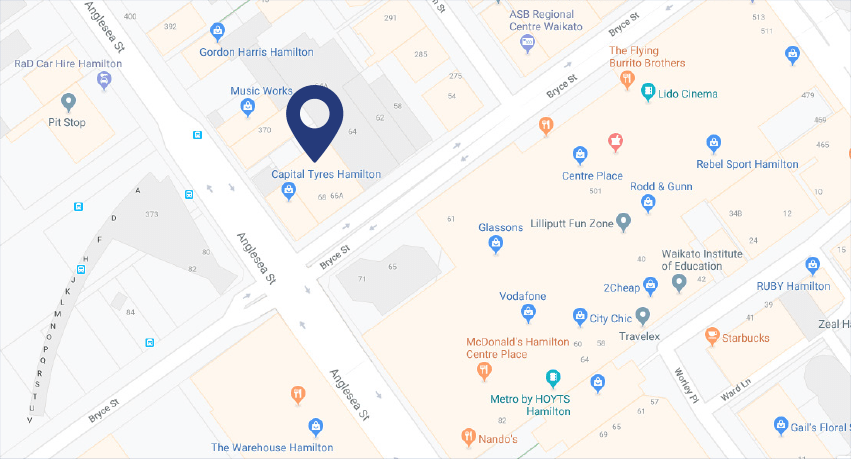 Capital Tyres Location Map